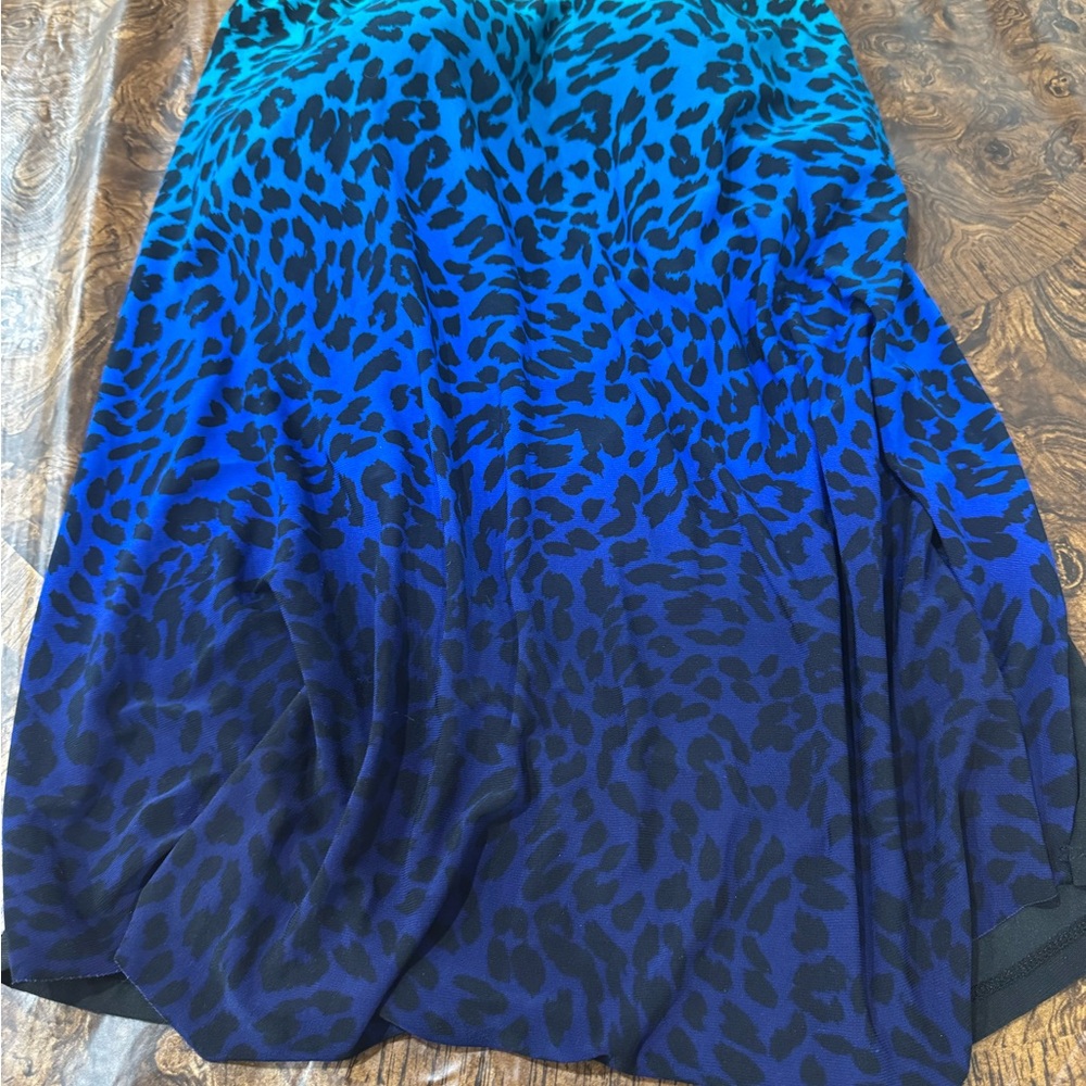 Aqua Green Blue and Black Leopard One Piece